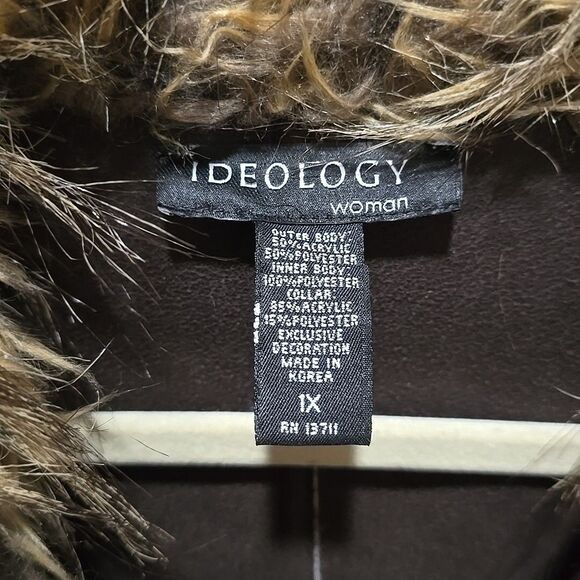 Faux Fur Fleece Sherpa Jacket 1X Ideology Pennylane Coat Cozy Glam Boho Chic NWT - Picture 3 of 16